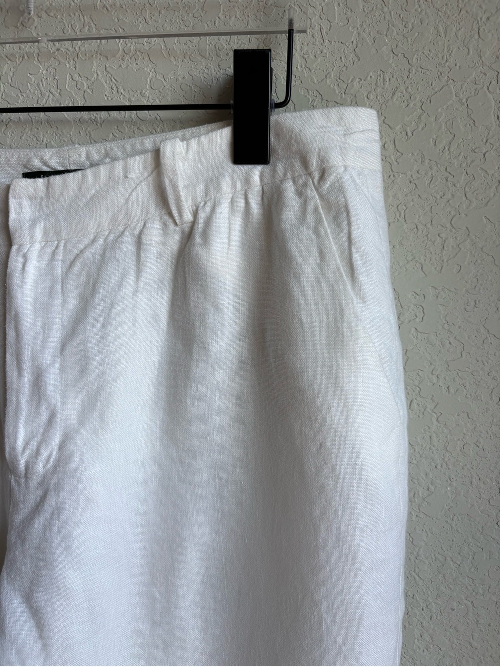 Lauren Ralph Lauren White 100% Linen Pants Size 10 Fully Lined Straight Leg - Picture 3 of 10